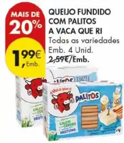 Pingo Doce Queijo fundido com palitos a vaca que ri promoção