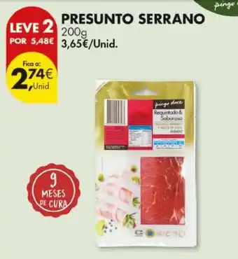 Pingo Doce Presunto serrano promoção
