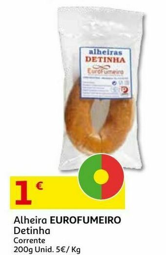Auchan Alheira eurofumeiro:detinha corrente emb. 200 g promoção