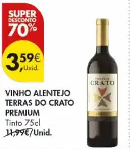Pingo Doce Vinho alentejo terras do crato premium tinto promoção