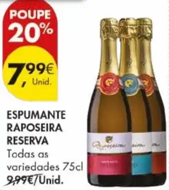 Pingo Doce Espumante raposeira reserva promoção