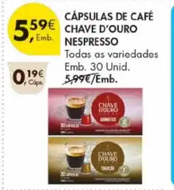 Pingo Doce Cápsulas de café chave d'ouro nespresso promoção