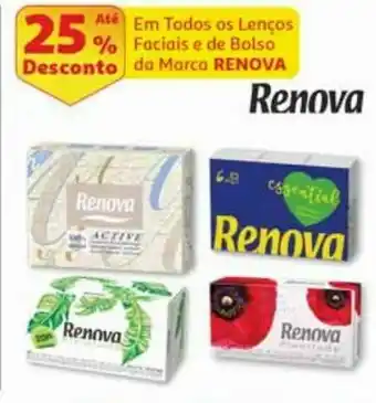 Lenços faciais renova