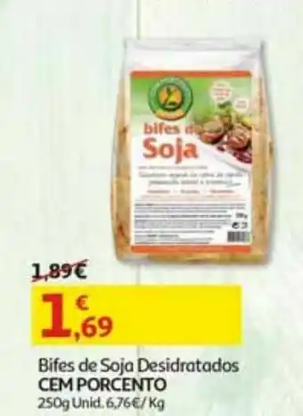 Bifes de soja cem porcento:desidratados 250 g