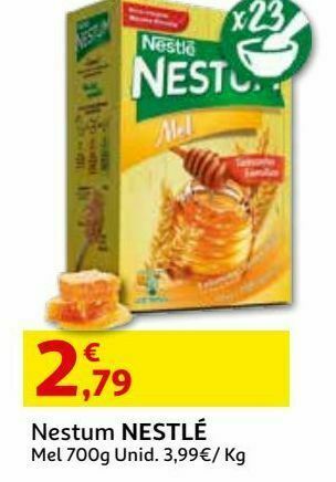 Auchan Nestum nestlé:mel 700 g promoção