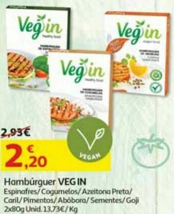 Auchan Hambúrguer veg in promoção