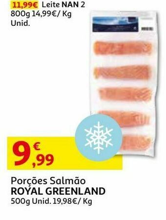 Porções royal greenland:salmão 500g