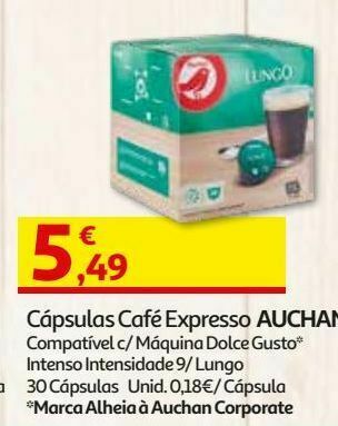 Auchan Cápsulas café dg auchan promoção
