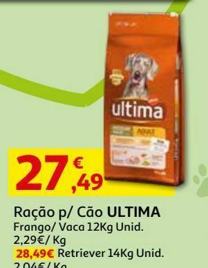 Ração cão ultima