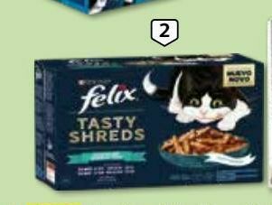 Auchan Comida húm gato felix:tasty s. peixes 12x80g promoção