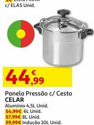 Auchan Panela pressao c/ cesto celar promoção