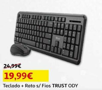 Auchan Teclado + rato s/ fios trust:ody promoção