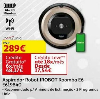 Auchan Aspirador robot irobot:roomba e6 e619840 promoção