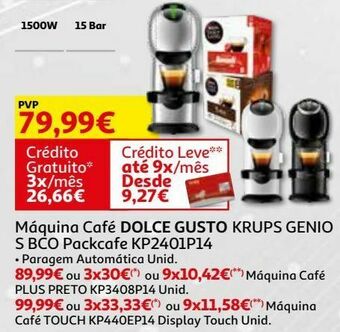 Auchan Maquina cafe dolce gusto krups promoção