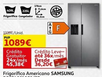Auchan Frigorifico americano samsung:l.inox rs67a8810s9/ef promoção