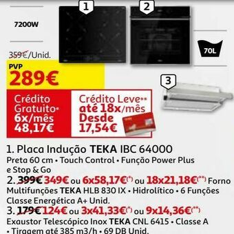 Auchan Placa indução teka promoção