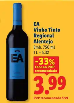 Lidl EA Vinho Tinto Regional Alentejo promoção