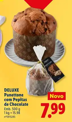 Lidl DELUXE Panettone com Pepitas de Chocolate promoção