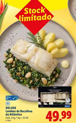 Lidl DELUXE Lombos de Bacalhau do Atlântico promoção