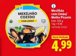 Lidl Mexilhão com Limão/ Molho Picante promoção