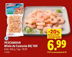 Lidl PESCANOVA Miolo de Camarão 80/100 promoção