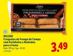 Lidl DELUXE Croquetes de Frango do Campo com Farinheira e Amêndoa para o Forno promoção