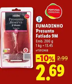 Lidl FUMADINHO Presunto Fatiado 9M promoção