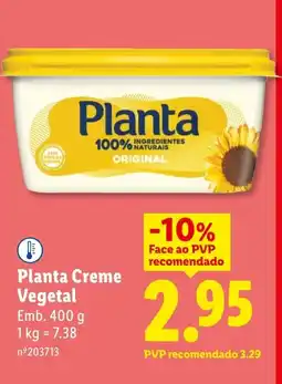 Lidl Planta Creme Vegetal promoção