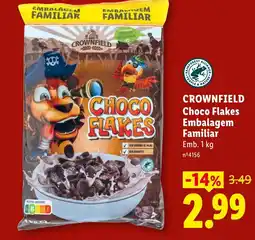 Lidl CROWNFIELD Choco Flakes Embalagem Familiar promoção