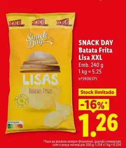 Lidl SNACK DAY Batata Frita Lisa XXL promoção