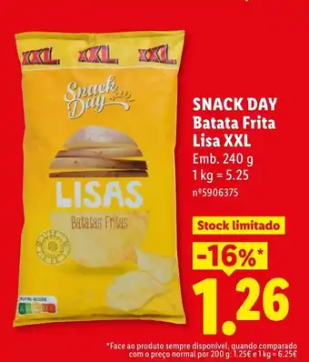 Promoção Snack Day Batata Frita Lisa XXL 240 g em Lidl