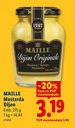 Lidl MAILLE Mostarda Dijon promoção