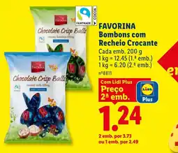 Lidl FAVORINA Bombons com Recheio Crocante Cada promoção