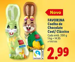 Lidl FAVORINA Coelho de Chocolate Cool/Clássico Cada promoção