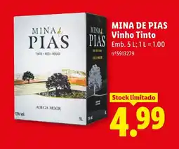 Lidl MINA DE PIAS Vinho Tinto promoção