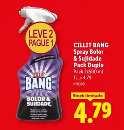 Lidl CILLIT BANG Spray Bolor & Sujidade Pack Duplo promoção