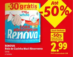 Lidl RENOVA Rolo de Cozinha Maxi Absorvente promoção