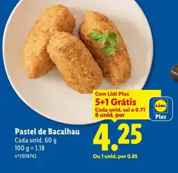 Lidl Pastel de Bacalhau promoção