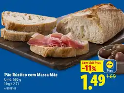 Lidl Pão Rústico com Massa Mãe Unid. promoção