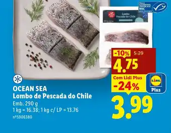 Lidl OCEAN SEA Lombo de Pescada do Chile promoção