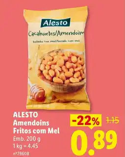 Lidl ALESTO Amendoins Fritos com Mel promoção