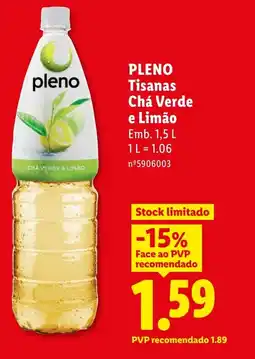 Lidl PLENO Tisanas Chá Verde e Limão promoção