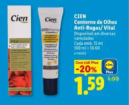 Lidl CIEN Contorno de Olhos Anti-Rugas/Vital promoção