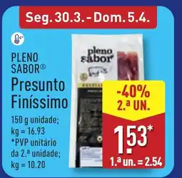 ALDI PLENO SABOR Presunto Finíssimo promoção