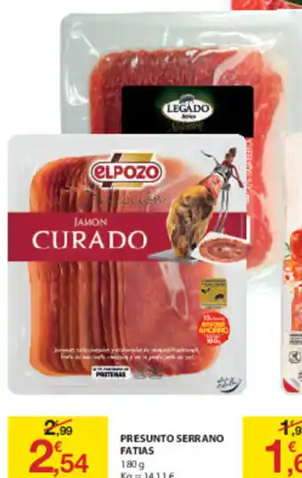 E.Leclerc Presunto Serrano Fatias 180g promoção