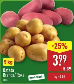 ALDI Batata Branca/Roxa promoção