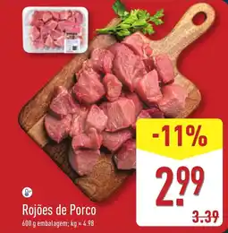 ALDI Rojões de Porco promoção
