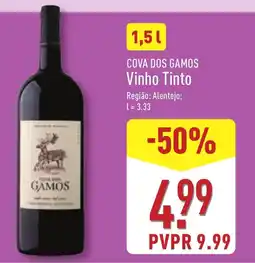 ALDI COVA DOS GAMOS Vinho Tinto promoção