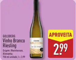 ALDI GOLDBERG Vinho Branco Riesling promoção