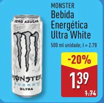 ALDI MONSTER Bebida Energética Ultra White promoção